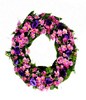 Wreath with Purple Flowers