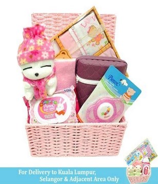 Mashimaro, Baby Clothing Gift Set, Warmer Bag, Teether, Handkerchief & Baby Wipes