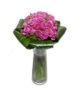 36 Purple Roses in a Vase