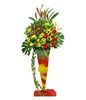 Ginger, Heliconia, Gerbera, Sunflowers & Chrysan Pom-poms