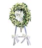 Ring Wreath Stand of White Flowers
