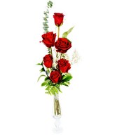 Bouquet of 6 Red Roses