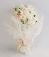 20 White Roses with Filler Bouquet
